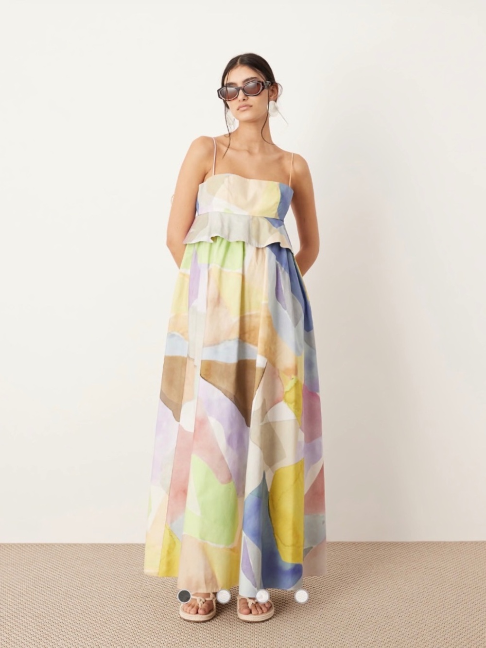 Abstract Maxi Dress by ASOS Edition Women’s Multicolor Pastel US14
